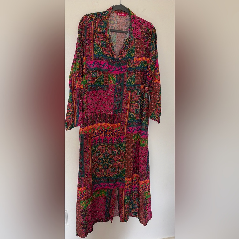 Bohemian Patchwork Maxi Dress Women’s Plus Size 2